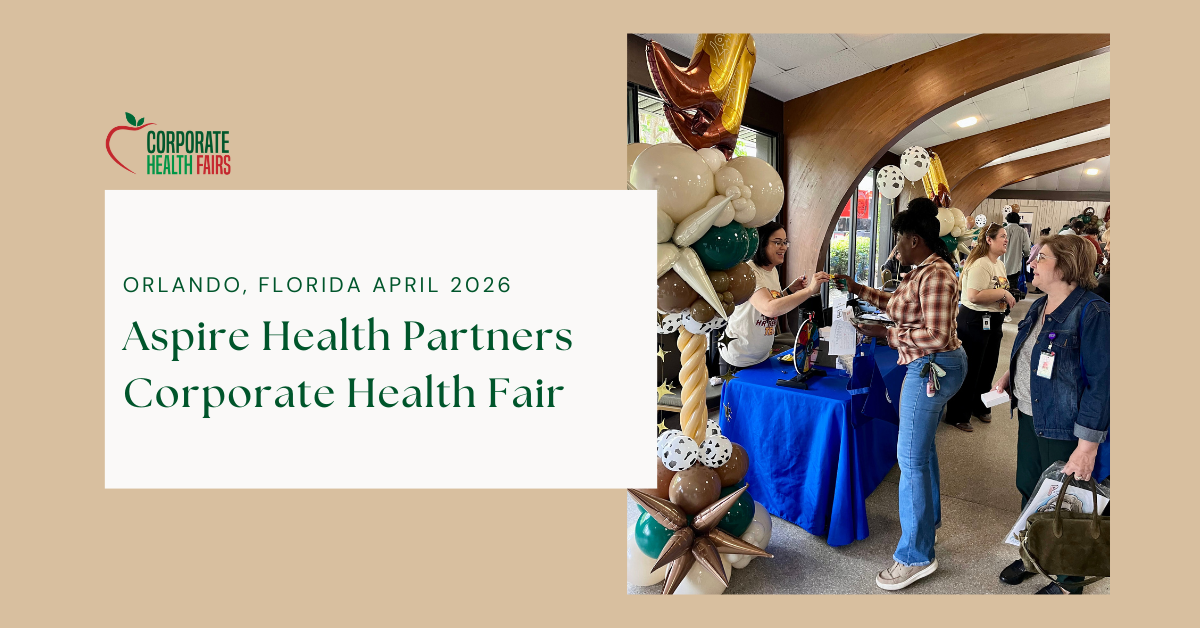Workplace wellness event Orlando hosted by Corporate Health Fairs at Lake Lily Maitland.