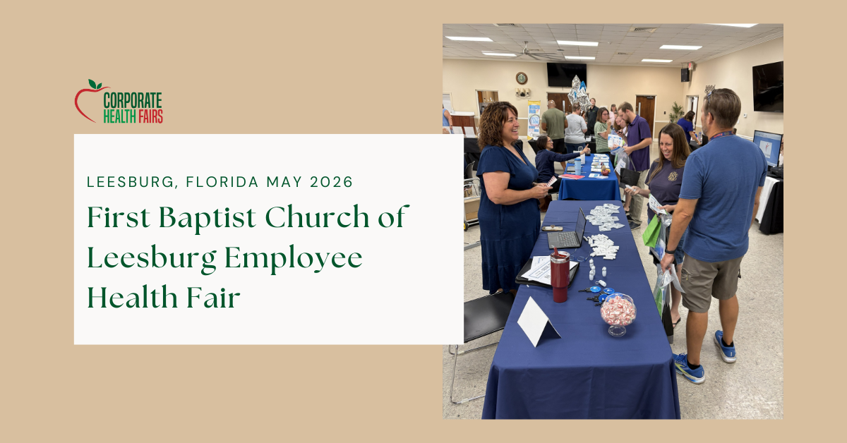 HR wellness programs Orlando First Baptist Church employee health fair.