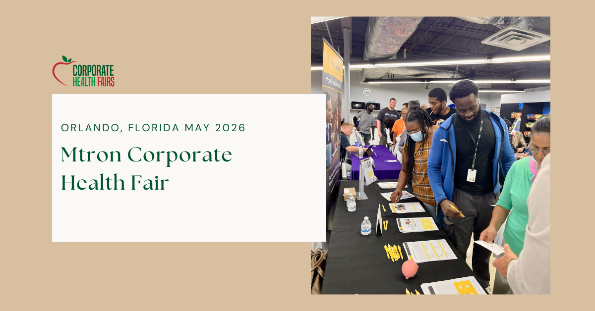 Mtron corporate wellness programs Orlando annual health fair event.
